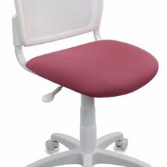 Кресло детское Бюрократ CH-W296NX/26-31 белый TW-15 розовый 26-31 в Кургане - kurgan.mebel24.online | фото 1