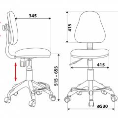 Кресло детское Бюрократ KD-4-F/TW-96-1 оранжевый TW-96-1 в Кургане - kurgan.mebel24.online | фото 3