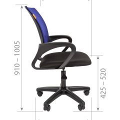 Кресло для оператора CHAIRMAN 696  LT (ткань стандарт 15-21/сетка TW-34) в Кургане - kurgan.mebel24.online | фото 5