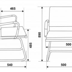 Кресло для посетителя Бюрократ CH-993-Low-V/Black на черный в Кургане - kurgan.mebel24.online | фото 3