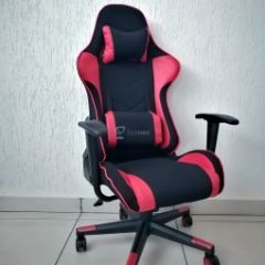 Кресло геймерское Barneo K-50 (черная сетка красные вставки) в Кургане - kurgan.mebel24.online | фото