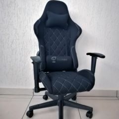 Кресло геймерское Barneo K-51 (черная ткань черные вставки) в Кургане - kurgan.mebel24.online | фото