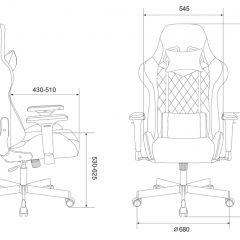 Кресло игровое Бюрократ VIKING 7 KNIGHT B FABRIC черный в Кургане - kurgan.mebel24.online | фото 4