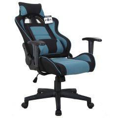 Кресло компьютерное BRABIX "GT Racer GM-100" (черное/голубое) 531818 в Кургане - kurgan.mebel24.online | фото 4