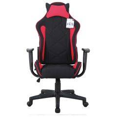 Кресло компьютерное BRABIX GT Racer GM-101 + подушка (ткань) черное/красное (531820) в Кургане - kurgan.mebel24.online | фото 3