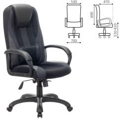 Кресло компьютерное BRABIX PREMIUM "Rapid GM-102" (экокожа/ткань, черное/серое) 532105 в Кургане - kurgan.mebel24.online | фото 2