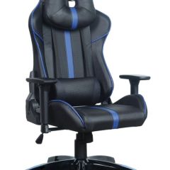 Кресло компьютерное BRABIX "GT Carbon GM-120" (черное/синее) 531930 в Кургане - kurgan.mebel24.online | фото