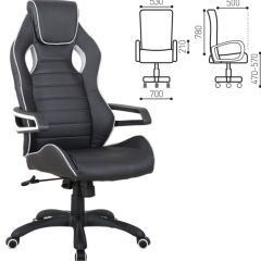 Кресло компьютерное BRABIX "Techno Pro GM-003" (черное/серое, вставки серые) 531814 в Кургане - kurgan.mebel24.online | фото 2