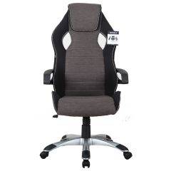 Кресло компьютерное BRABIX Techno GM-002 (ткань) черное/серое, вставки белые (531815) в Кургане - kurgan.mebel24.online | фото 3