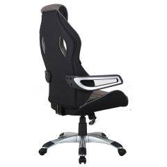 Кресло компьютерное BRABIX Techno GM-002 (ткань) черное/серое, вставки белые (531815) в Кургане - kurgan.mebel24.online | фото 5
