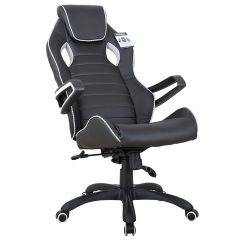 Кресло компьютерное BRABIX Techno Pro GM-003 (экокожа черное/серое, вставки серые) 531814 в Кургане - kurgan.mebel24.online | фото 4