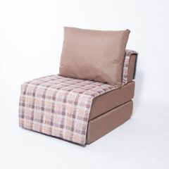 Кресло-кровать бескаркасное Харви (коричневый-квадро беж) в Кургане - kurgan.mebel24.online | фото