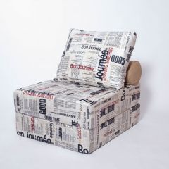 Кресло-кровать-пуф бескаркасное Прайм (Газета) в Кургане - kurgan.mebel24.online | фото