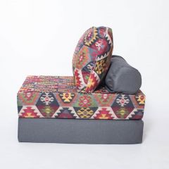 Кресло-кровать-пуф бескаркасное Прайм (мехико серый-графит) в Кургане - kurgan.mebel24.online | фото