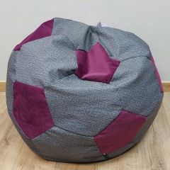 Кресло-мешок Мяч M (Twist Black-Shaggy Wine) в Кургане - kurgan.mebel24.online | фото