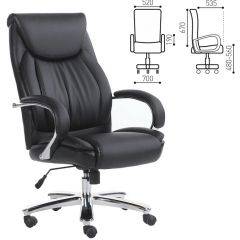Кресло офисное BRABIX "Advance EX-575" (хром/экокожа/черное) 531825 в Кургане - kurgan.mebel24.online | фото