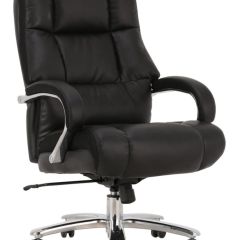 Кресло офисное BRABIX PREMIUM "Bomer HD-007" (рециклированная кожа, хром, черное) 531939 в Кургане - kurgan.mebel24.online | фото