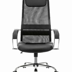 Кресло офисное BRABIX PREMIUM "Stalker EX-608 CH" (хром, ткань-сетка/кожзам, черное) 532091 в Кургане - kurgan.mebel24.online | фото 3
