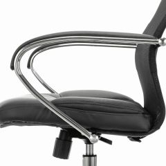 Кресло офисное BRABIX PREMIUM "Stalker EX-608 CH" (хром, ткань-сетка/кожзам, черное) 532091 в Кургане - kurgan.mebel24.online | фото 4
