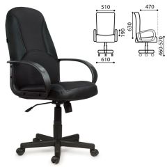 Кресло офисное BRABIX "City EX-512" (кожзам черный, ткань черная) 531407 в Кургане - kurgan.mebel24.online | фото 2