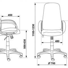 Кресло руководителя Бюрократ CH-808AXSN/G темно-серый 3C1 в Кургане - kurgan.mebel24.online | фото 3