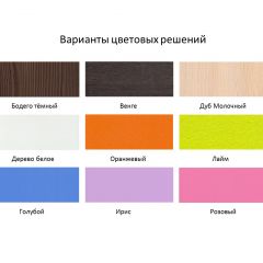 Кровать 2-х ярусная Юниор 1 без бортика (800*1900) Белое дерево, Анкор темный, Венге, Дуб сонома в Кургане - kurgan.mebel24.online | фото 4
