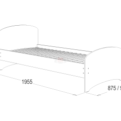 Кровать-4 одинарная (900*1900) в Кургане - kurgan.mebel24.online | фото 2