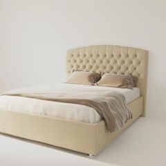 Кровать Берлин без основания 1400 (экокожа бежевая) в Кургане - kurgan.mebel24.online | фото