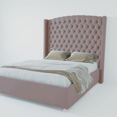 Кровать Берлин ЛЮКС с ПМ 900 (велюр темно-серый) в Кургане - kurgan.mebel24.online | фото 2