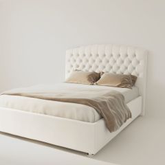 Кровать Берлин с ПМ 1200 (экокожа белая) в Кургане - kurgan.mebel24.online | фото 3