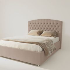 Кровать Берлин с ПМ 1200 (велюр серый) в Кургане - kurgan.mebel24.online | фото 2
