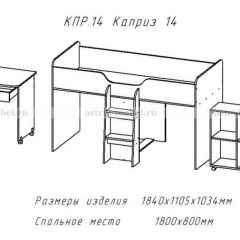 КАПРИЗ-14 Кровать 800 двухъярусная без рисунка в Кургане - kurgan.mebel24.online | фото 2