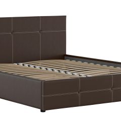 Кровать двойная Синди 160 + ортопед + ПМ + дно (арт. Марика 468 к/з (шоколад)) в Кургане - kurgan.mebel24.online | фото 2