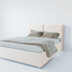 Кровать Корсика с ПМ 1600 (экокожа белая) в Кургане - kurgan.mebel24.online | фото 2