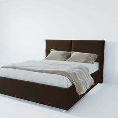Кровать Корсика с ПМ 1600 (экокожа коричневая) в Кургане - kurgan.mebel24.online | фото 2