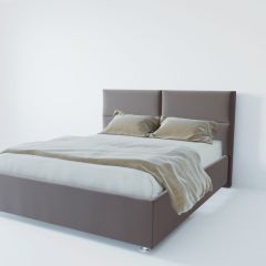 Кровать Корсика с ПМ 1600 (велюр темно-серый) в Кургане - kurgan.mebel24.online | фото 2