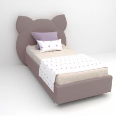 Кровать Котя с ортопедическим основанием 1200 (велюр темно-серый) в Кургане - kurgan.mebel24.online | фото