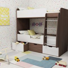 Кровать Малыш 2-х ярусная Малыш Двойняшка (700*1600) в Кургане - kurgan.mebel24.online | фото 7
