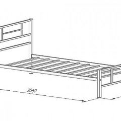 Кровать металлическая "Кадис 900х1900" Слоновая кость в Кургане - kurgan.mebel24.online | фото 2