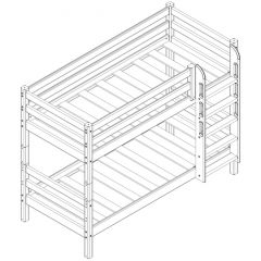 Кровать низкая с прямой лестницей Соня (Вариант 11) в Кургане - kurgan.mebel24.online | фото 3