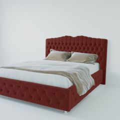 Кровать Нягань с ПМ 1200 (велюр бордо) в Кургане - kurgan.mebel24.online | фото