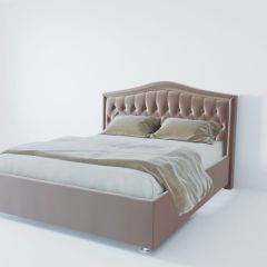 Кровать Нягань с ПМ 1200 (велюр серый) в Кургане - kurgan.mebel24.online | фото 2