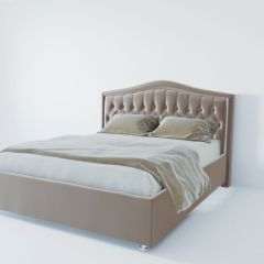 Кровать Нягань с ПМ 1200 (велюр светло-серый) в Кургане - kurgan.mebel24.online | фото 2