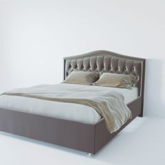 Кровать Нягань с ПМ 1200 (велюр темно-серый) в Кургане - kurgan.mebel24.online | фото 2