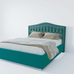 Кровать Нягань с ПМ 1400 (велюр бирюзовый) в Кургане - kurgan.mebel24.online | фото 2