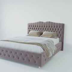 Кровать Нягань с ПМ 1600 (велюр темно-серый) в Кургане - kurgan.mebel24.online | фото