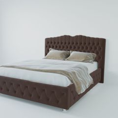 Кровать Нягань с ПМ 2000 (экокожа коричневая) в Кургане - kurgan.mebel24.online | фото