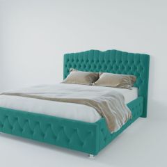 Кровать Нягань с ПМ 800 (велюр бирюзовый) в Кургане - kurgan.mebel24.online | фото 2