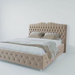 Кровать Нягань с ПМ 900 (велюр светло-серый) в Кургане - kurgan.mebel24.online | фото 2