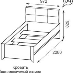 Кровать одинарная 900 Твист 04 в Кургане - kurgan.mebel24.online | фото